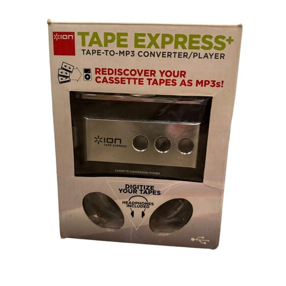 ION TAPE EXPRESS Plus Tape To Mp3 Converter / Player w Headphones - Picture 1 of 6